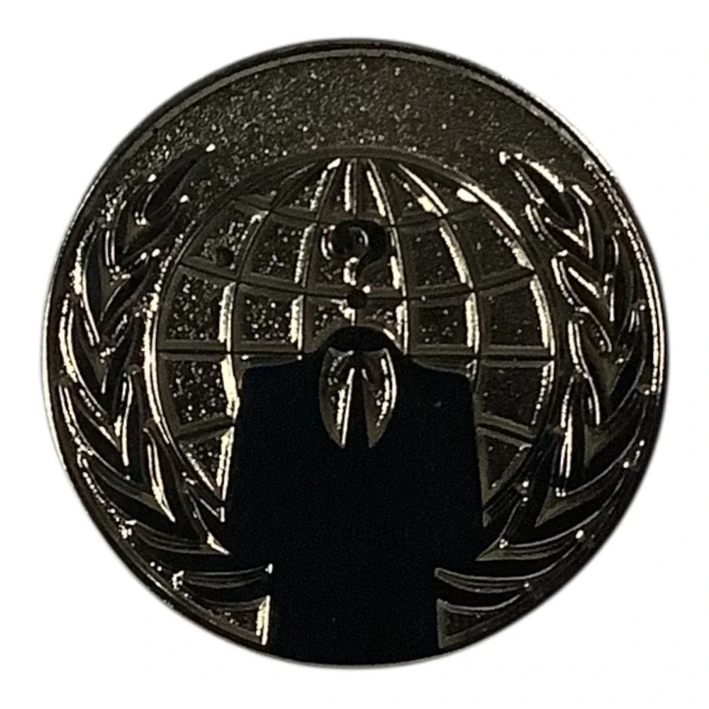 Anonymous Symbol Internet‎ Meme Lapel Pin Unisex Sliver Tone 1